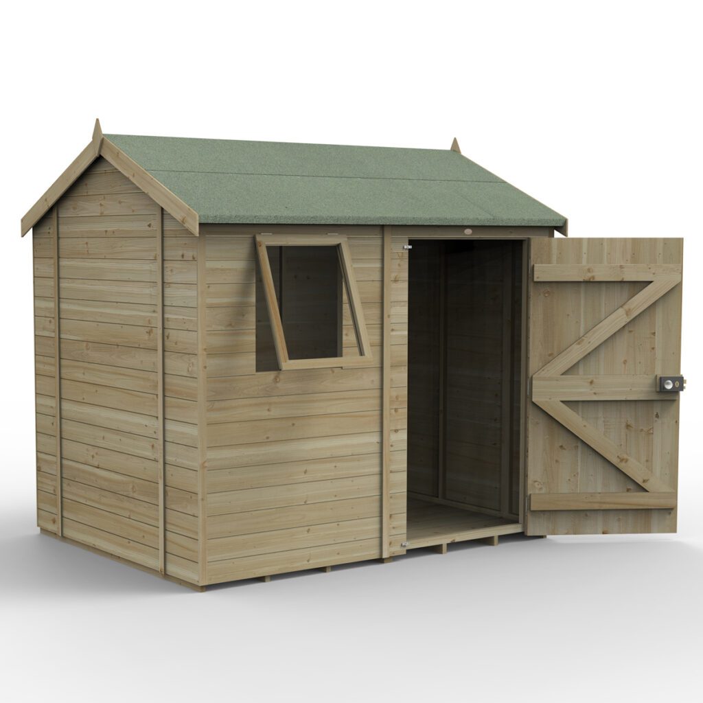 Timberdale 8×6 Reverse Apex Shed with Installation 5013053188927 2